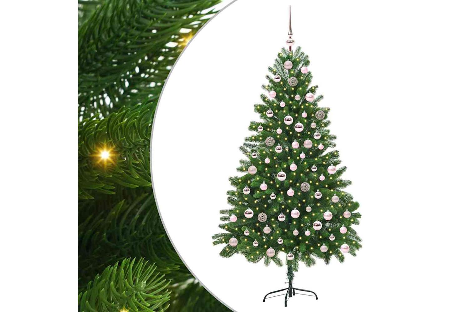 Vidaxl Christmas Tree With 300 Leds With Stand Green 210 Cm Pe