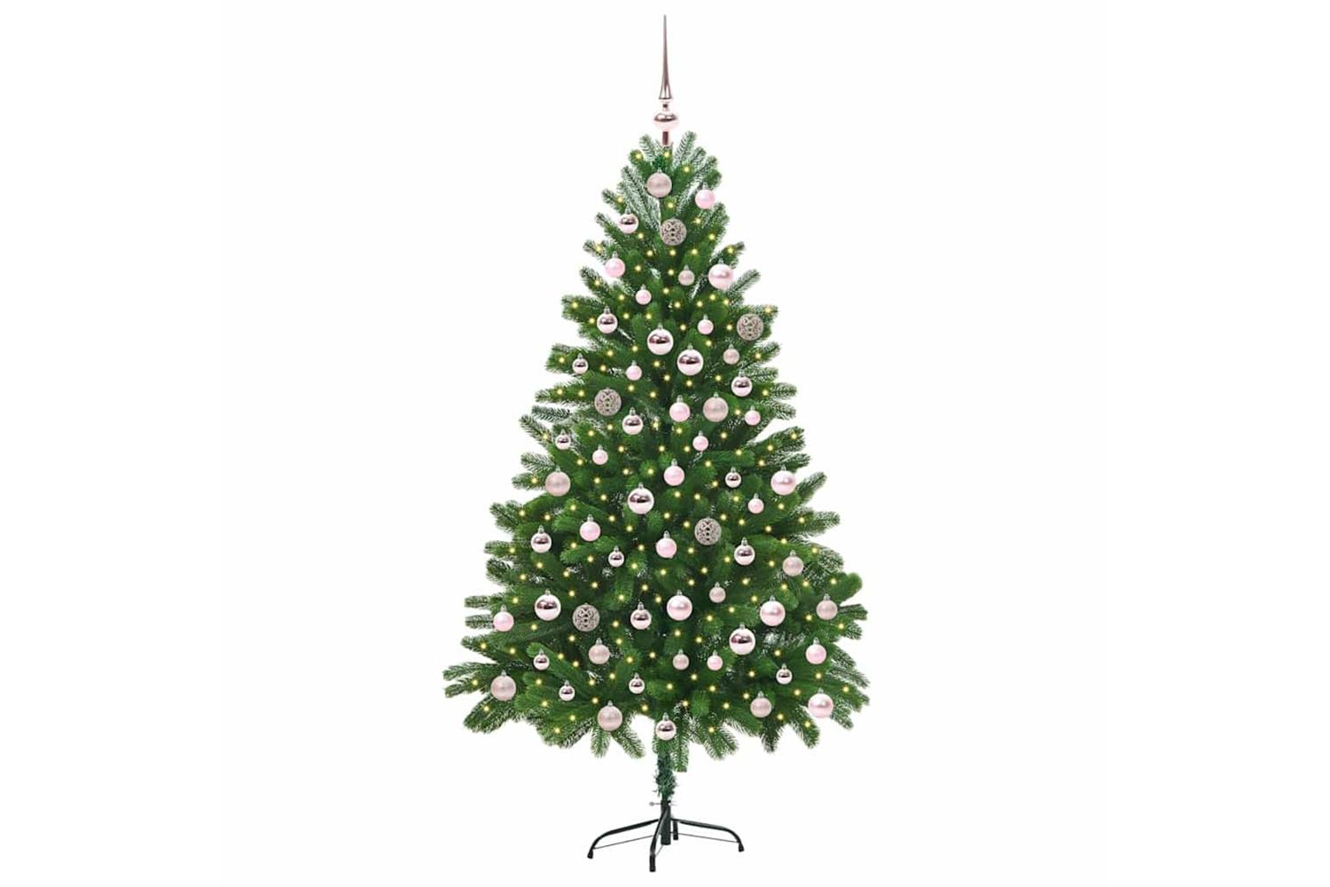 Vidaxl Christmas Tree With 300 Leds With Stand Green 210 Cm Pe-3