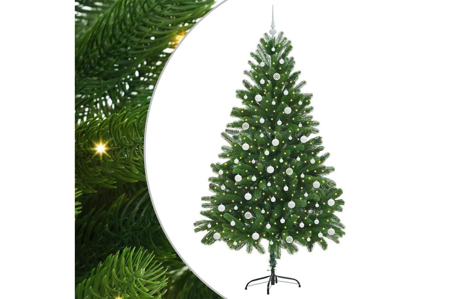 Vidaxl Christmas Tree With 300 Leds With Stand Green 210 Cm Pe