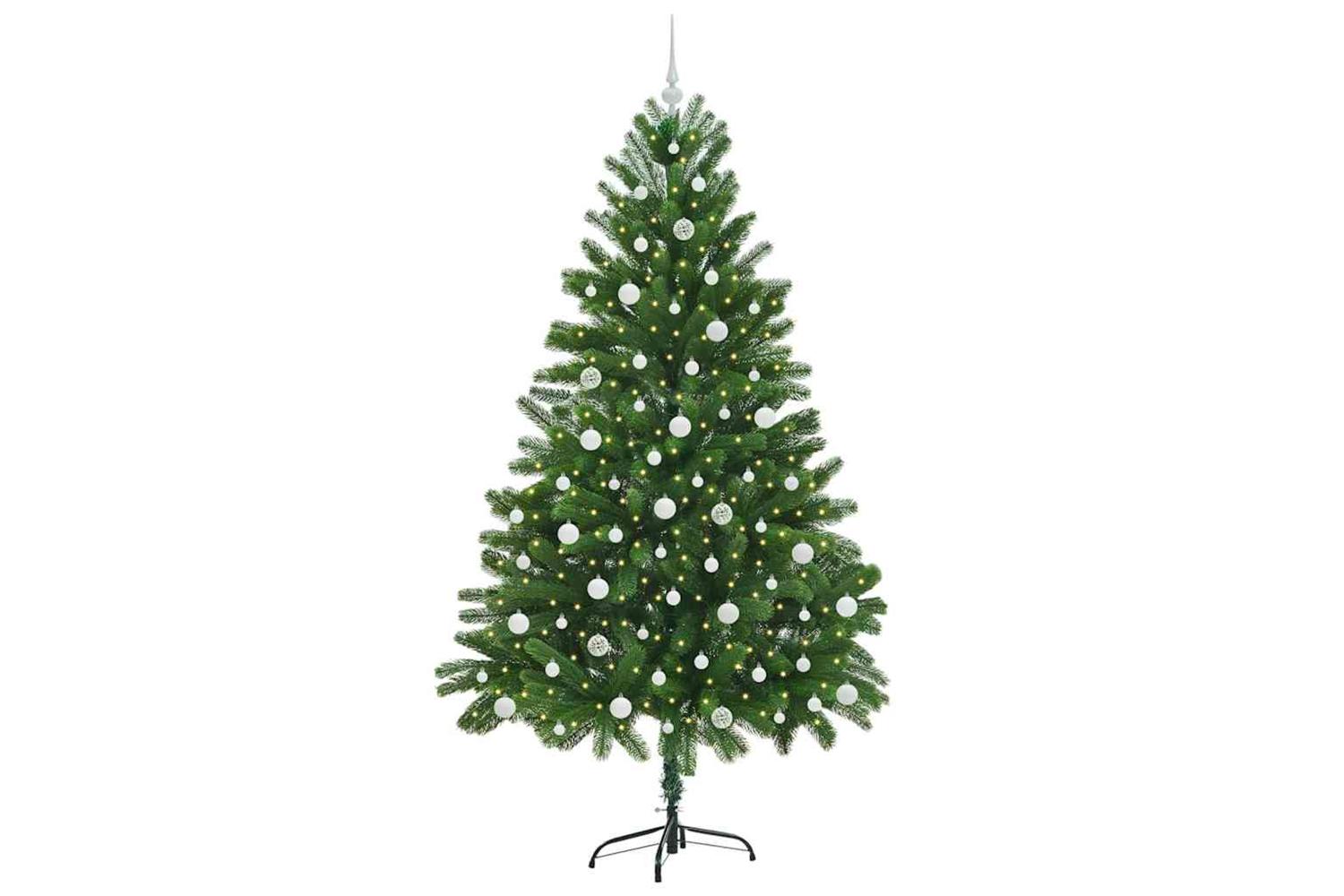 Vidaxl Christmas Tree With 300 Leds With Stand Green 210 Cm Pe-3