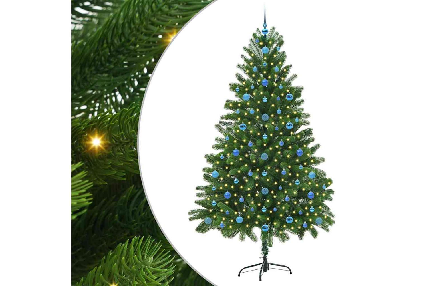 Vidaxl Christmas Tree With 300 Leds With Stand Green 210 Cm Pe-2