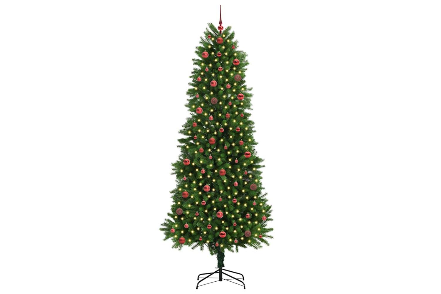 Vidaxl Christmas Tree With 300 Leds With Stand Green 240 Cm Pe-3