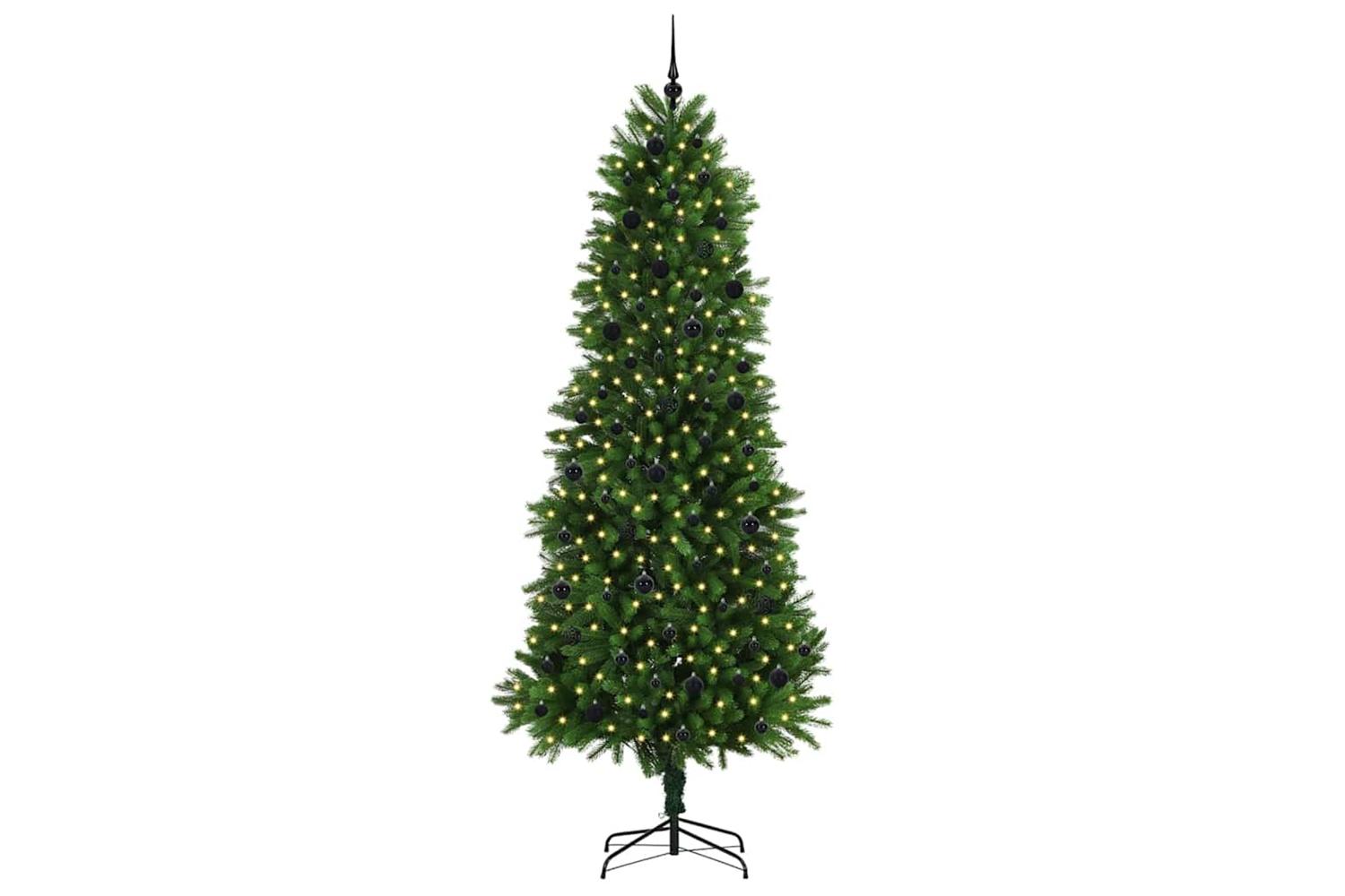 Vidaxl Christmas Tree With 300 Leds With Stand Green 240 Cm Pe-3