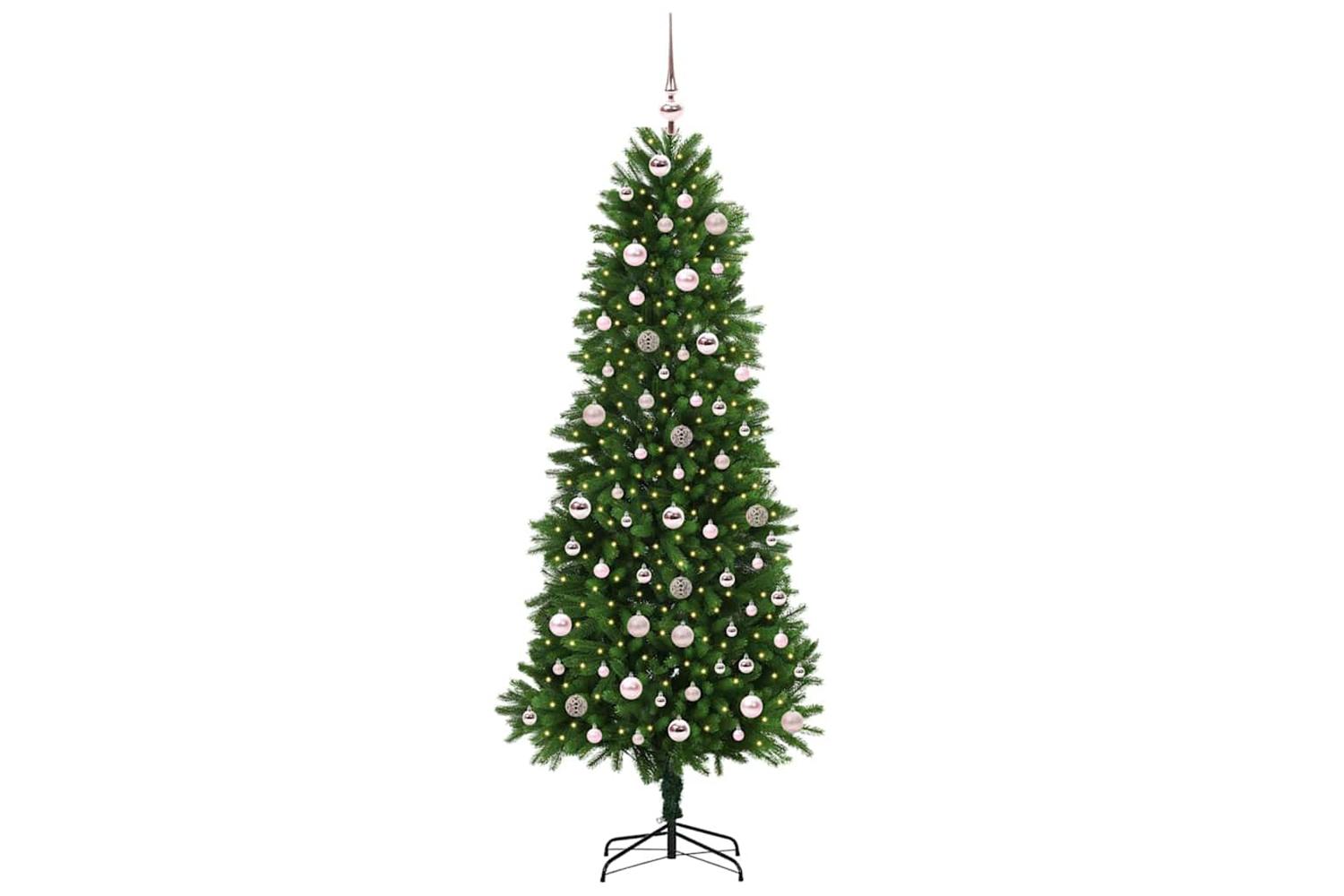 Vidaxl Christmas Tree With 300 Leds With Stand Green 240 Cm Pe-3