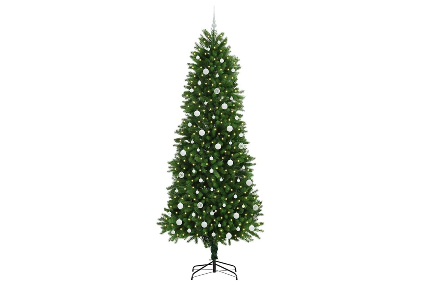Vidaxl Christmas Tree With 300 Leds With Stand Green 240 Cm Pe-3