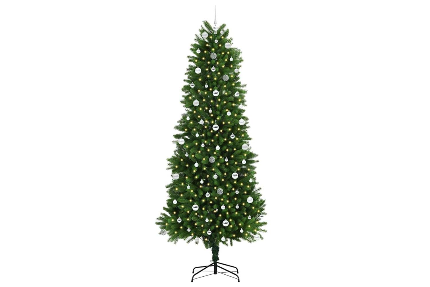 Vidaxl Christmas Tree With 300 Leds With Stand Green 240 Cm Pe-3