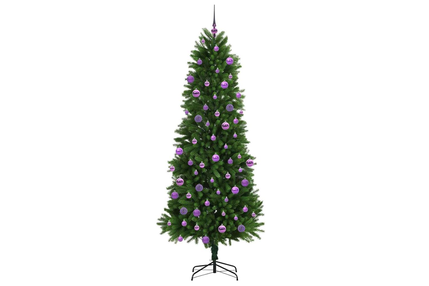 Vidaxl Christmas Tree With 300 Leds With Stand Green 240 Cm Pe-4
