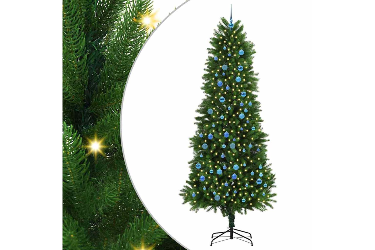 Vidaxl Christmas Tree With 300 Leds With Stand Green 240 Cm Pe-2
