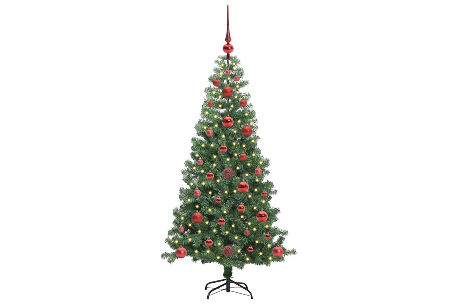Vidaxl Christmas Tree With 150 Leds With Stand Green 120 Cm Pvc-3