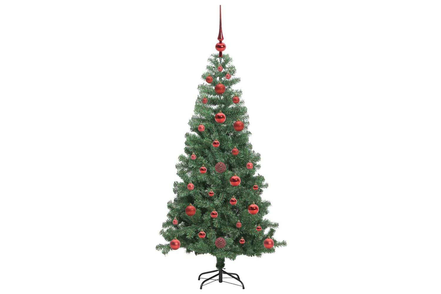 Vidaxl Christmas Tree With 150 Leds With Stand Green 120 Cm Pvc-4