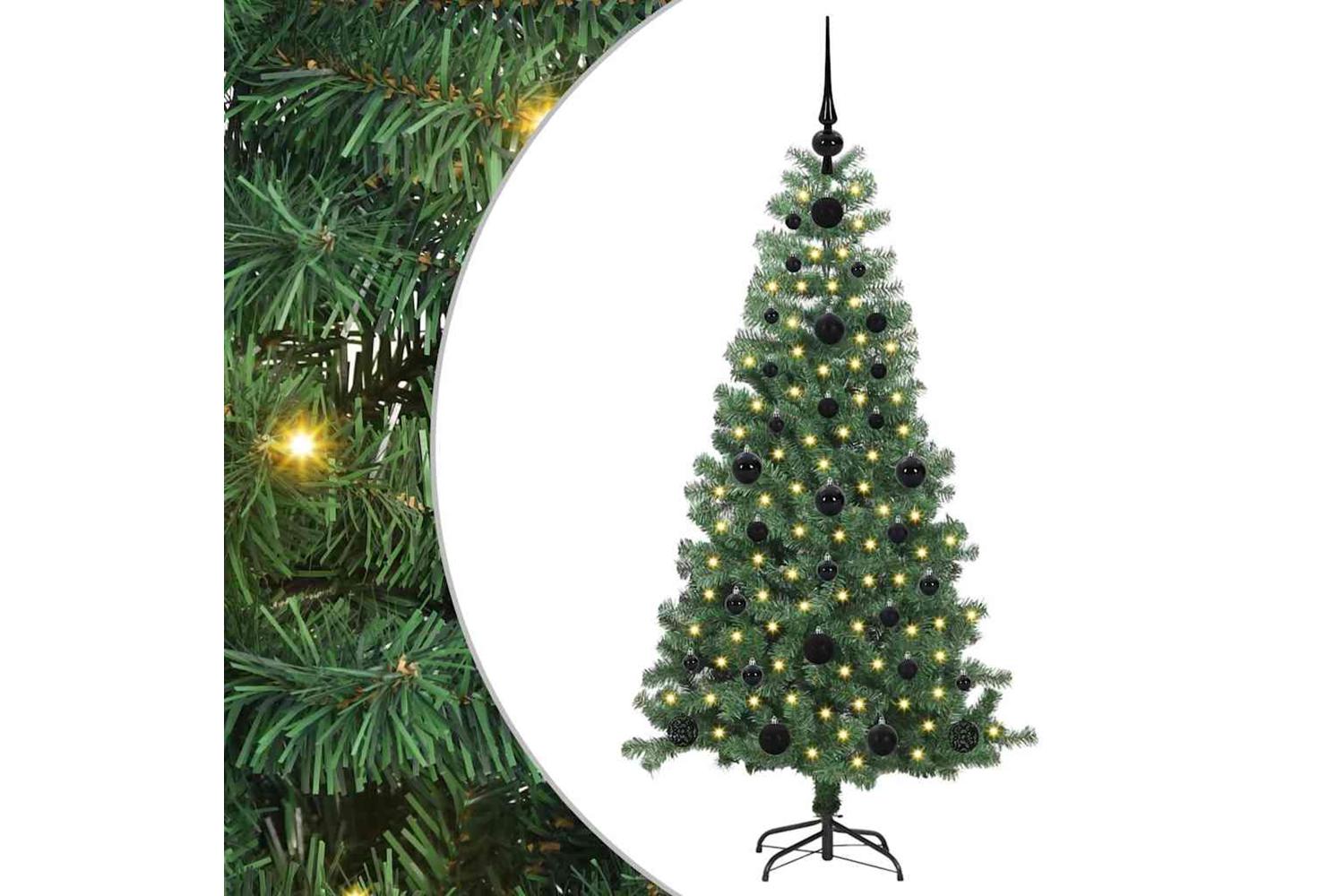 Vidaxl Christmas Tree With 150 Leds With Stand Green 120 Cm Pvc
