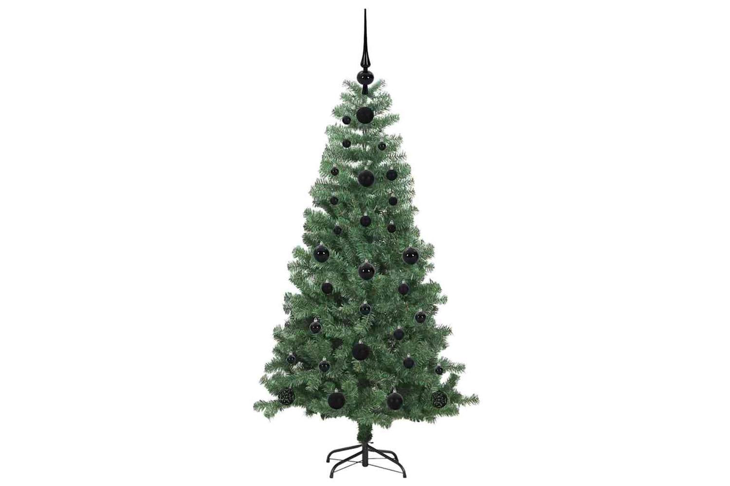 Vidaxl Christmas Tree With 150 Leds With Stand Green 120 Cm Pvc-4