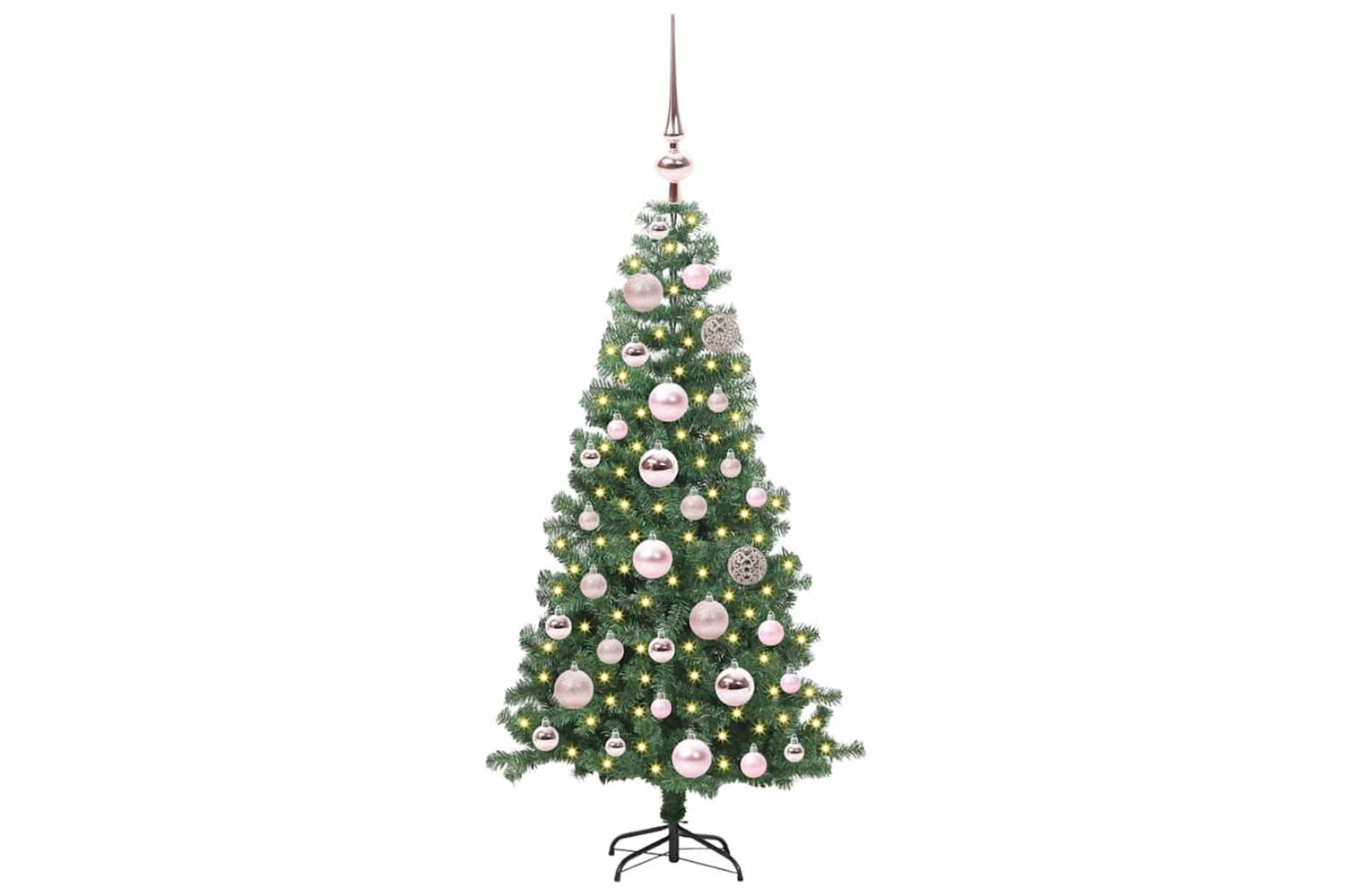 Vidaxl Christmas Tree With 150 Leds With Stand Green 120 Cm Pvc-3