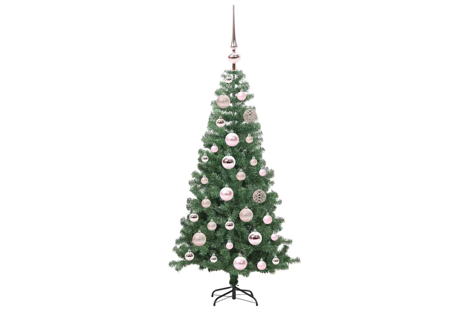 Vidaxl Christmas Tree With 150 Leds With Stand Green 120 Cm Pvc-4