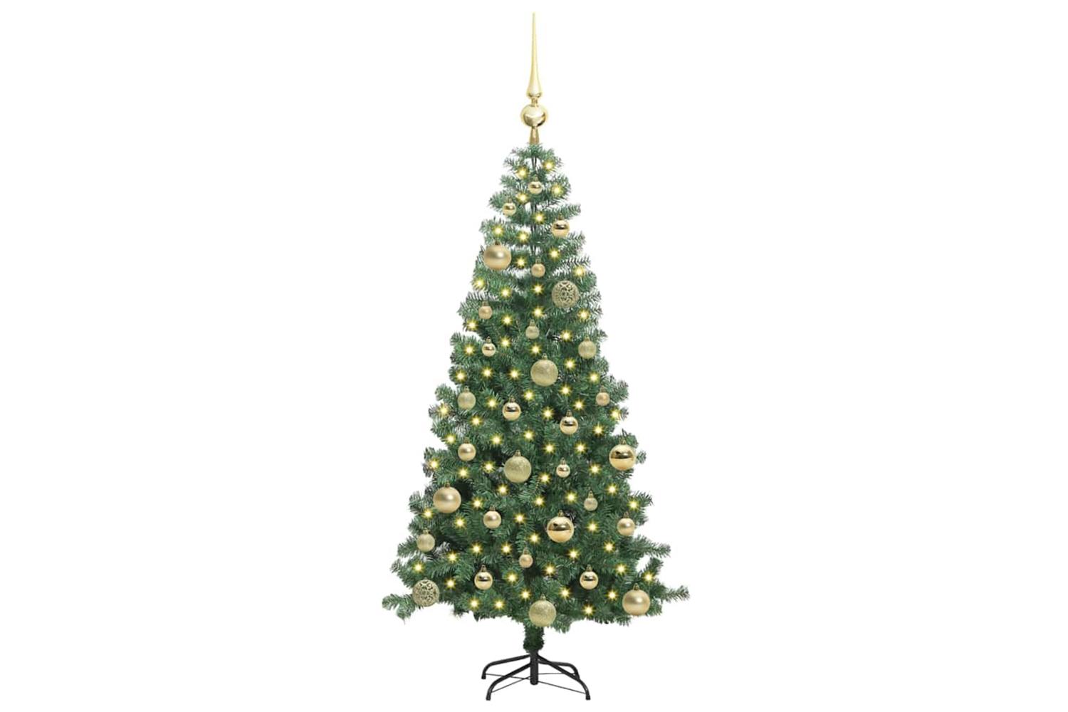 Vidaxl Christmas Tree With 150 Leds With Stand Green 120 Cm Pvc-3