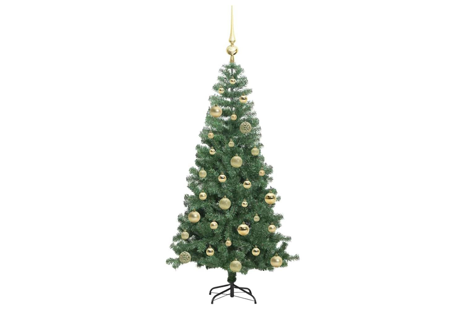 Vidaxl Christmas Tree With 150 Leds With Stand Green 120 Cm Pvc-4