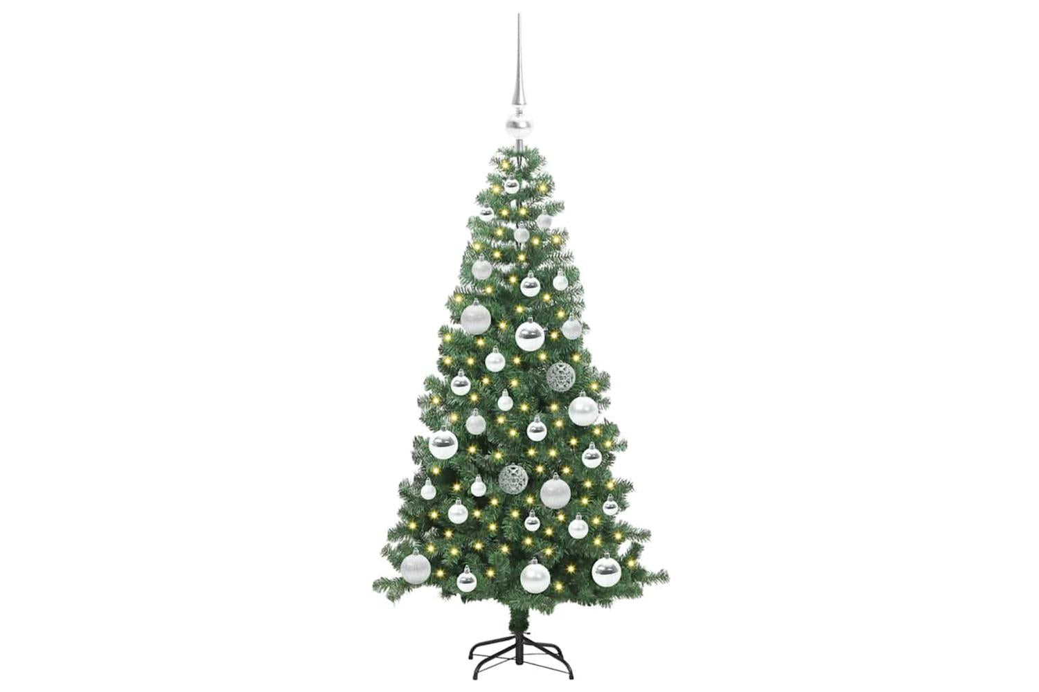 Vidaxl Christmas Tree With 150 Leds With Stand Green 120 Cm Pvc-3