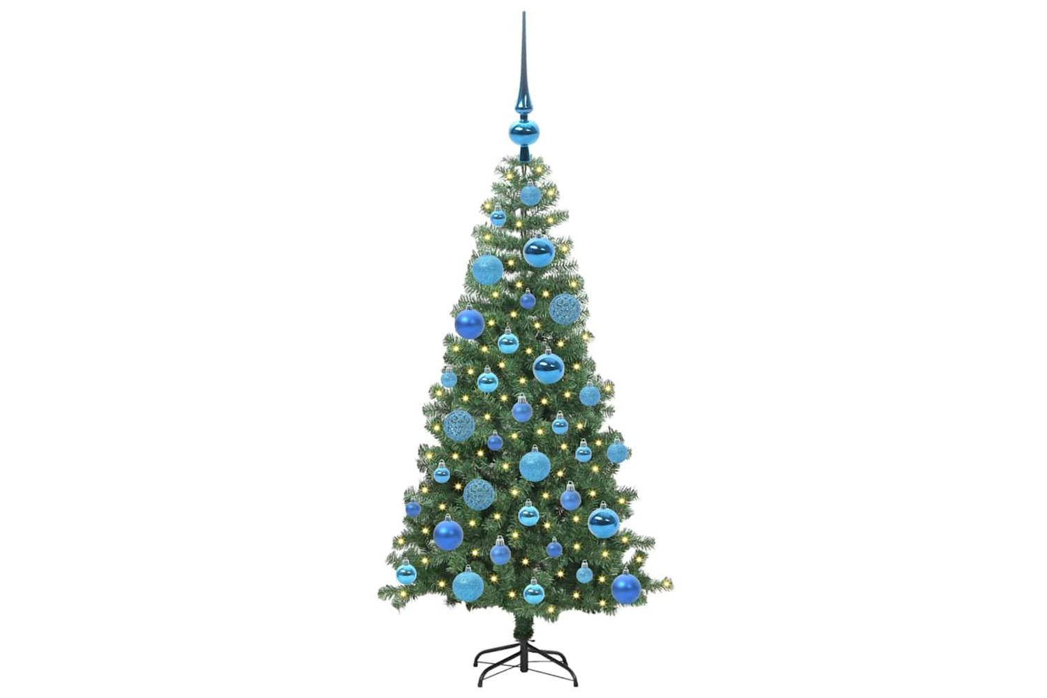 Vidaxl Christmas Tree With 150 Leds With Stand Green 120 Cm Pvc-3
