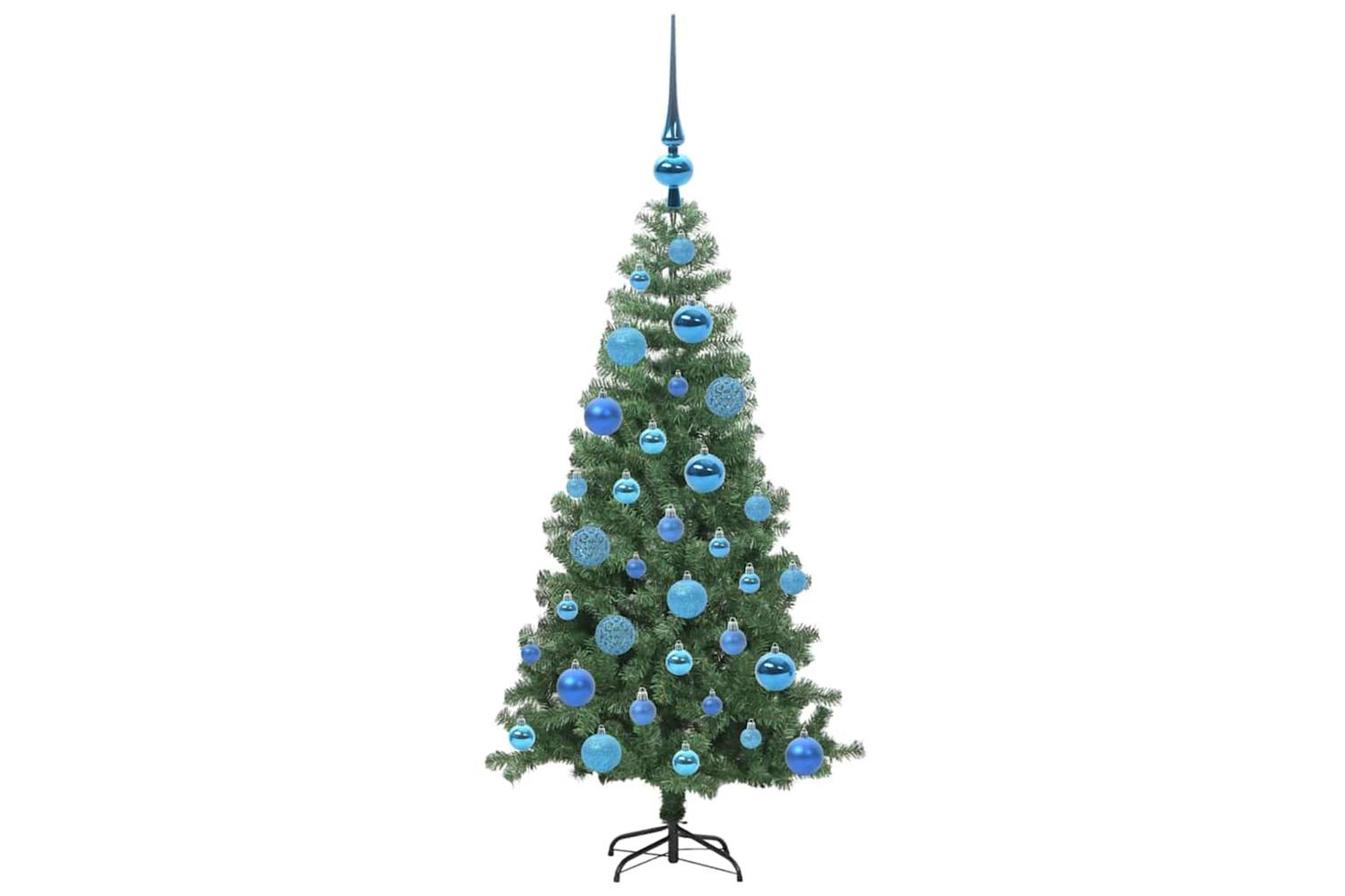 Vidaxl Christmas Tree With 150 Leds With Stand Green 120 Cm Pvc-4