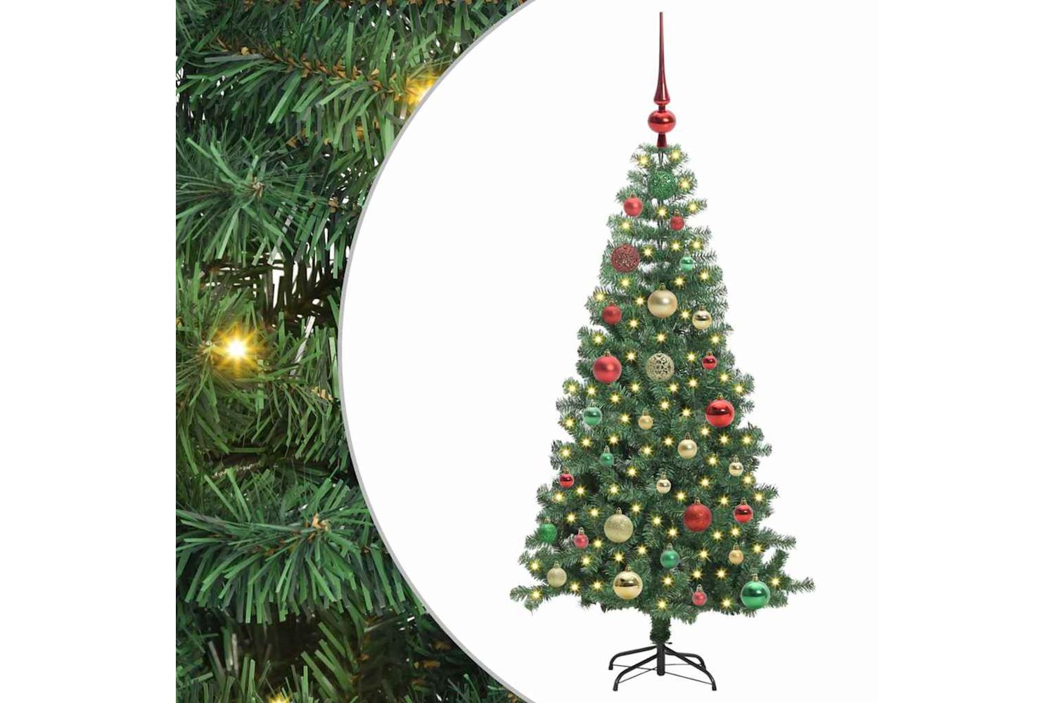 Vidaxl Christmas Tree With 150 Leds With Stand Green 120 Cm Pvc