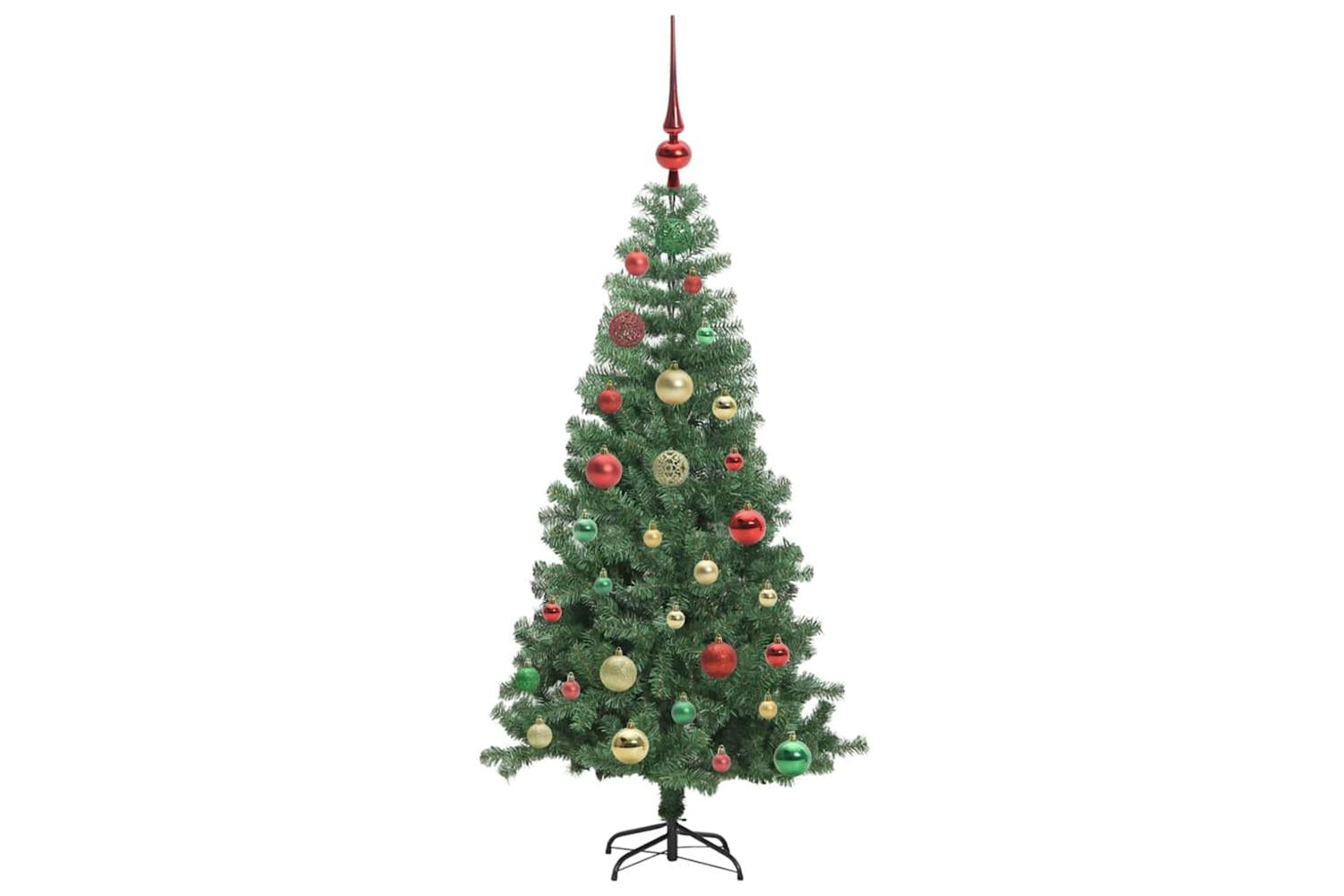 Vidaxl Christmas Tree With 150 Leds With Stand Green 120 Cm Pvc-6