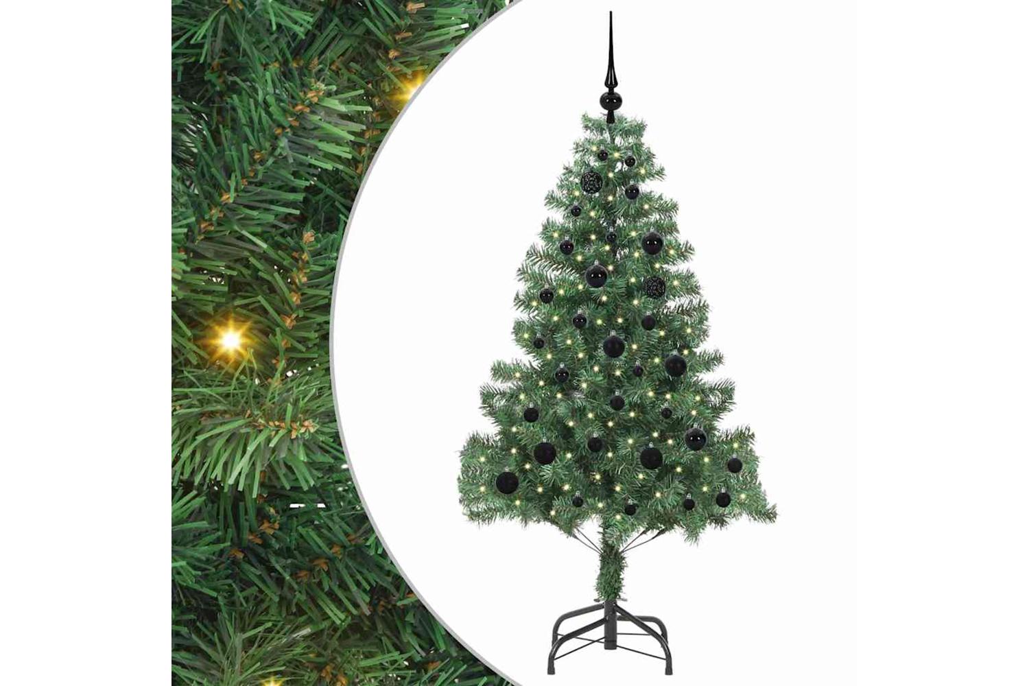 Vidaxl Christmas Tree With 150 Leds With Stand Green 150 Cm Pvc