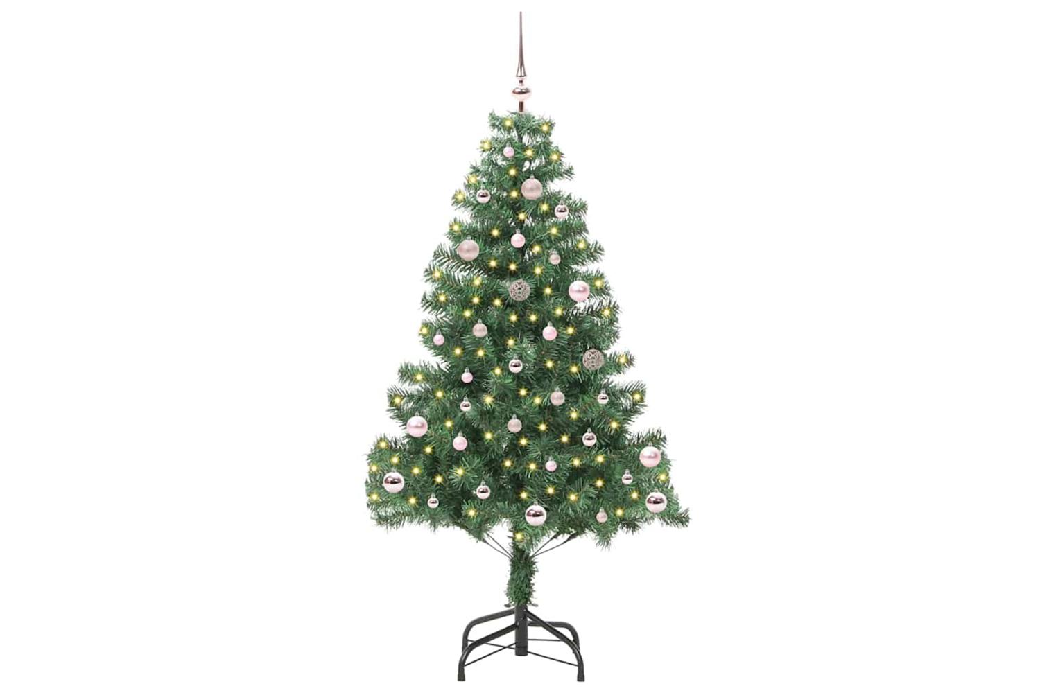 Vidaxl Christmas Tree With 150 Leds With Stand Green 150 Cm Pvc-2