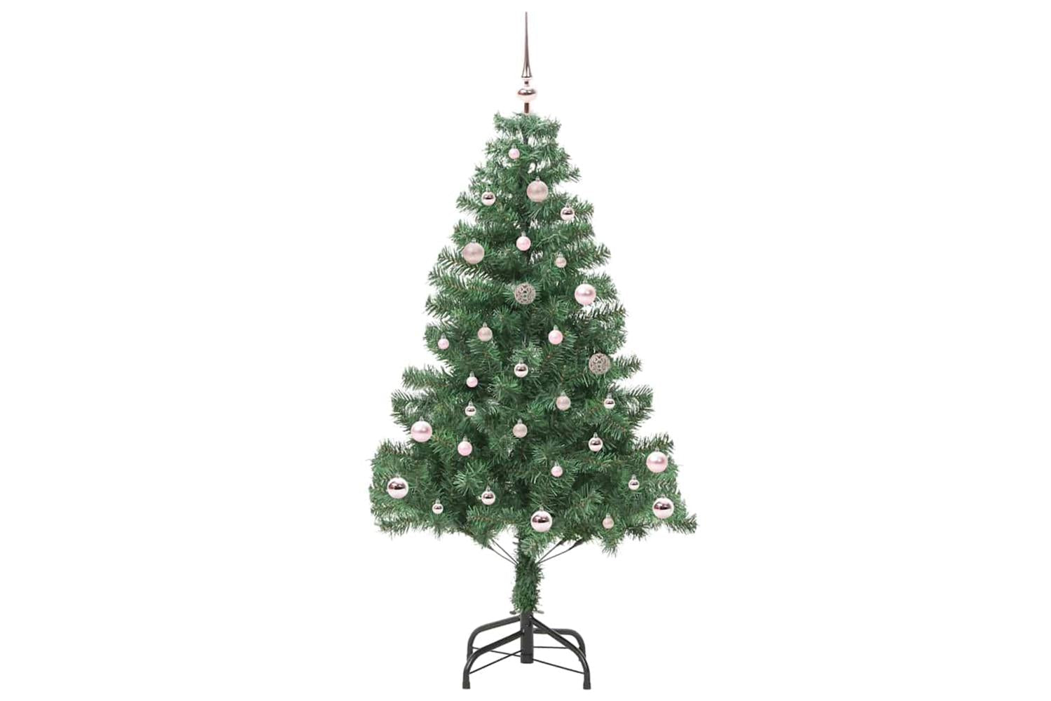 Vidaxl Christmas Tree With 150 Leds With Stand Green 150 Cm Pvc-3
