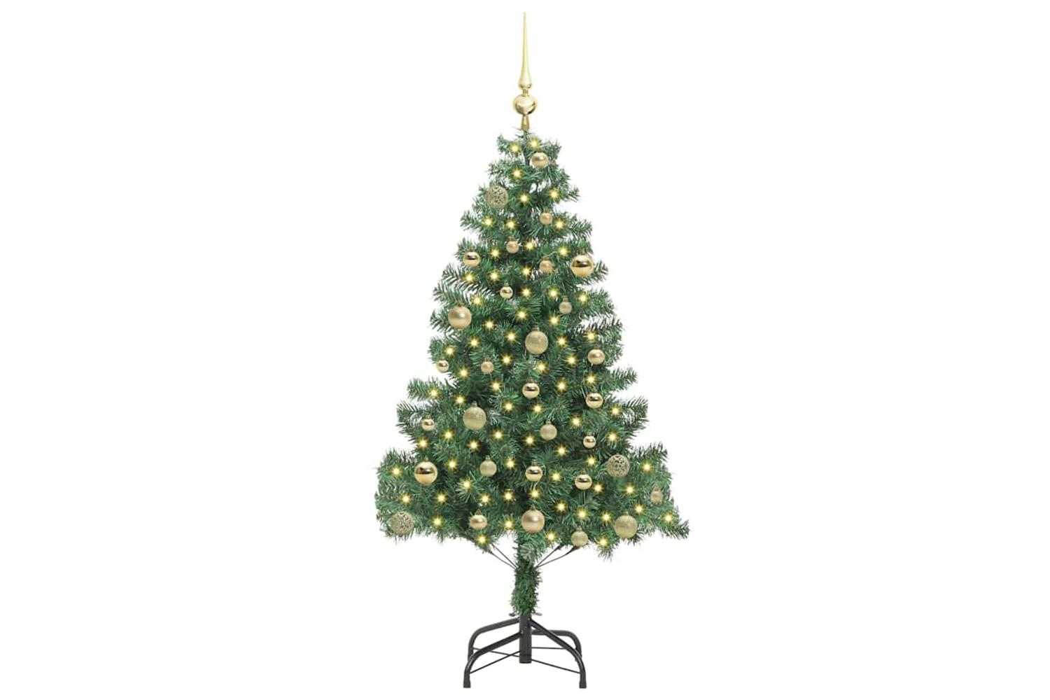 Vidaxl Christmas Tree With 150 Leds With Stand Green 150 Cm Pvc-3