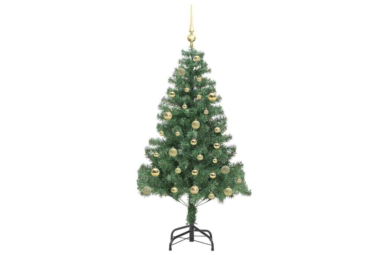 Vidaxl Christmas Tree With 150 Leds With Stand Green 150 Cm Pvc-4