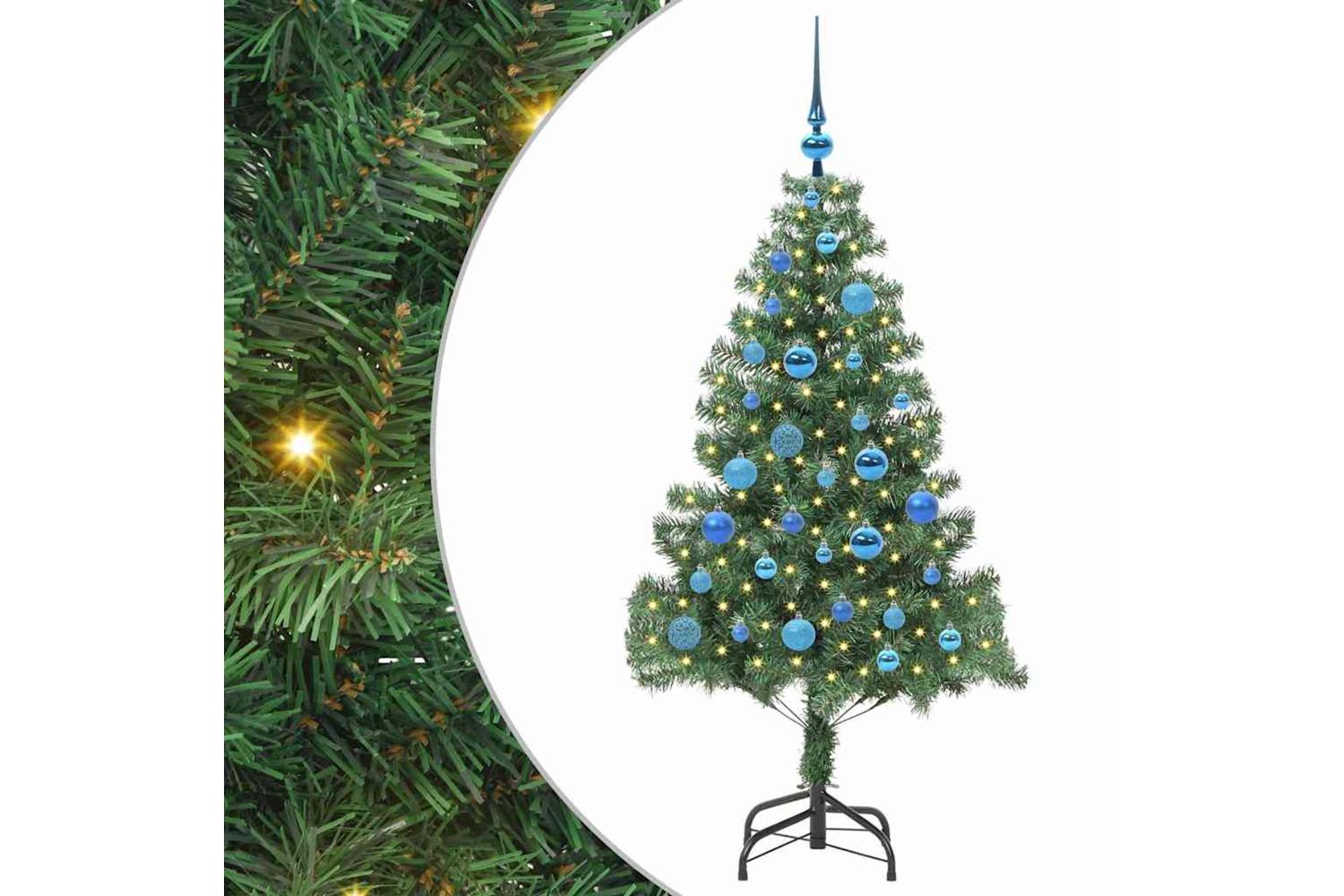 Vidaxl Christmas Tree With 150 Leds With Stand Green 150 Cm Pvc