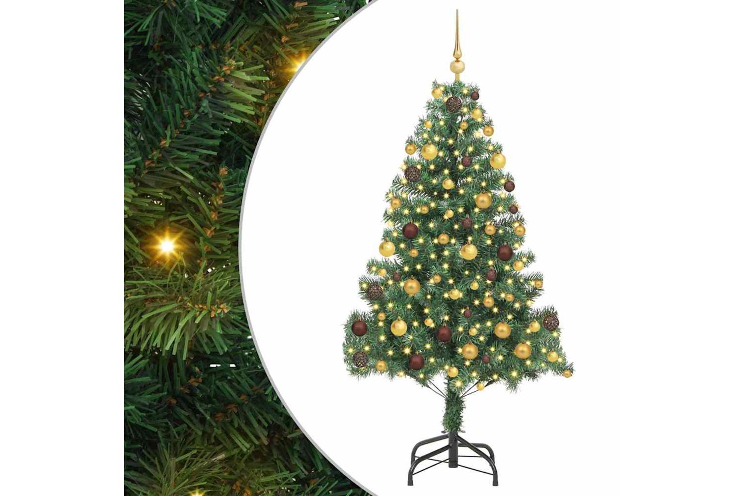 Vidaxl Christmas Tree With 300 Leds With Stand Green 180 Cm Pvc-2