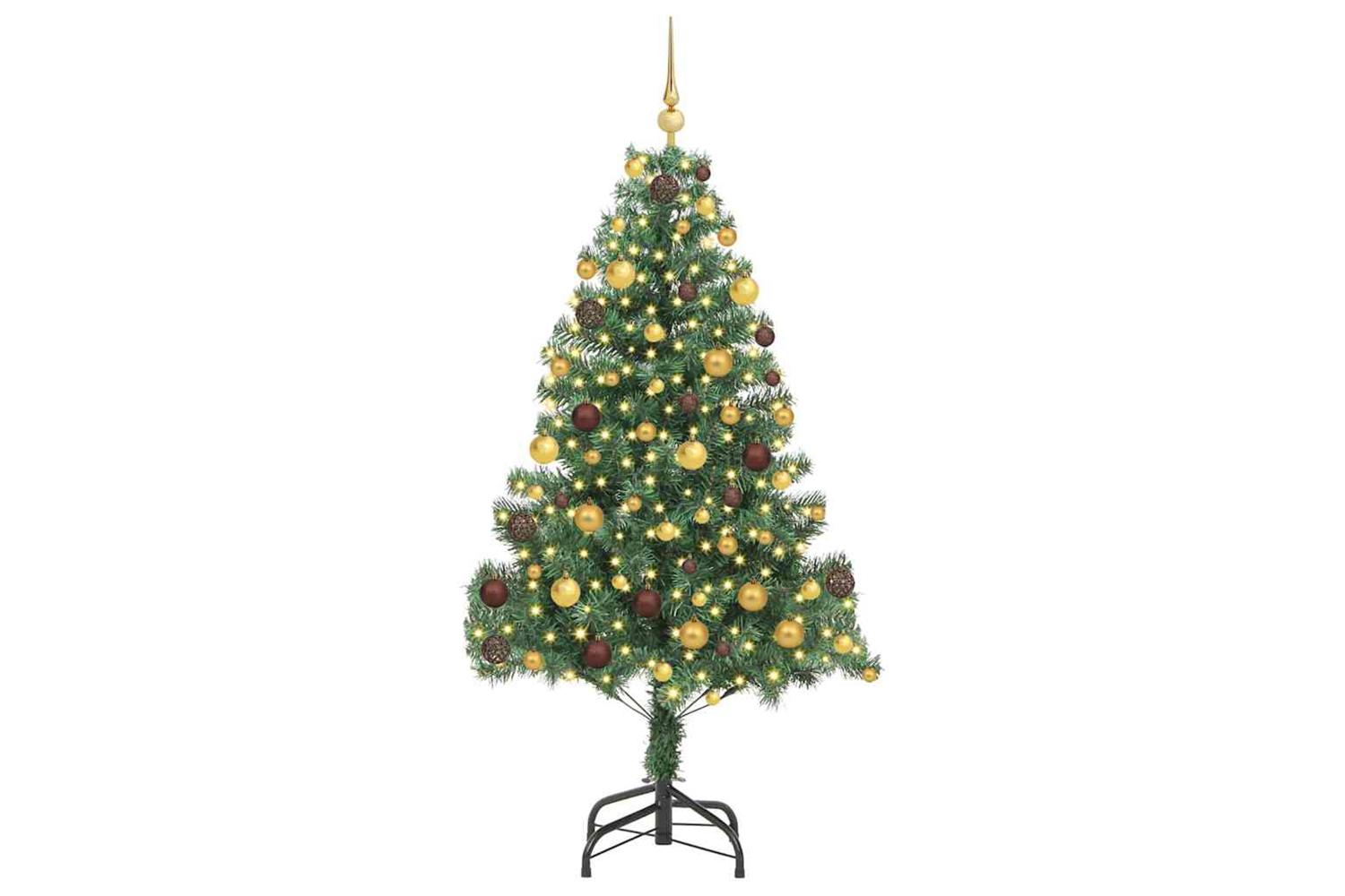 Vidaxl Christmas Tree With 300 Leds With Stand Green 180 Cm Pvc-3