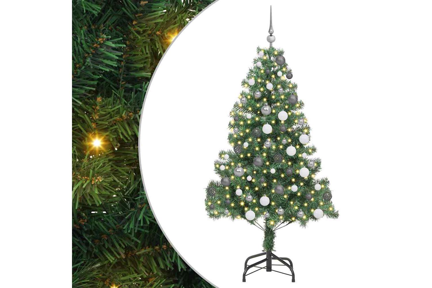Vidaxl Christmas Tree With 300 Leds With Stand Green 180 Cm Pvc-2