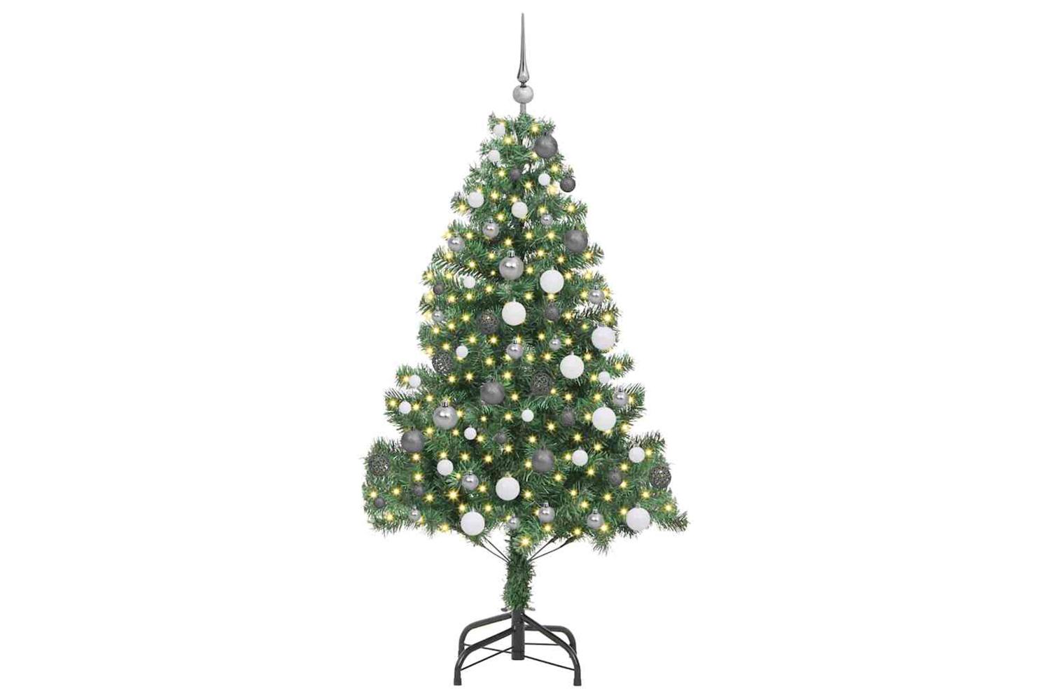 Vidaxl Christmas Tree With 300 Leds With Stand Green 180 Cm Pvc-3