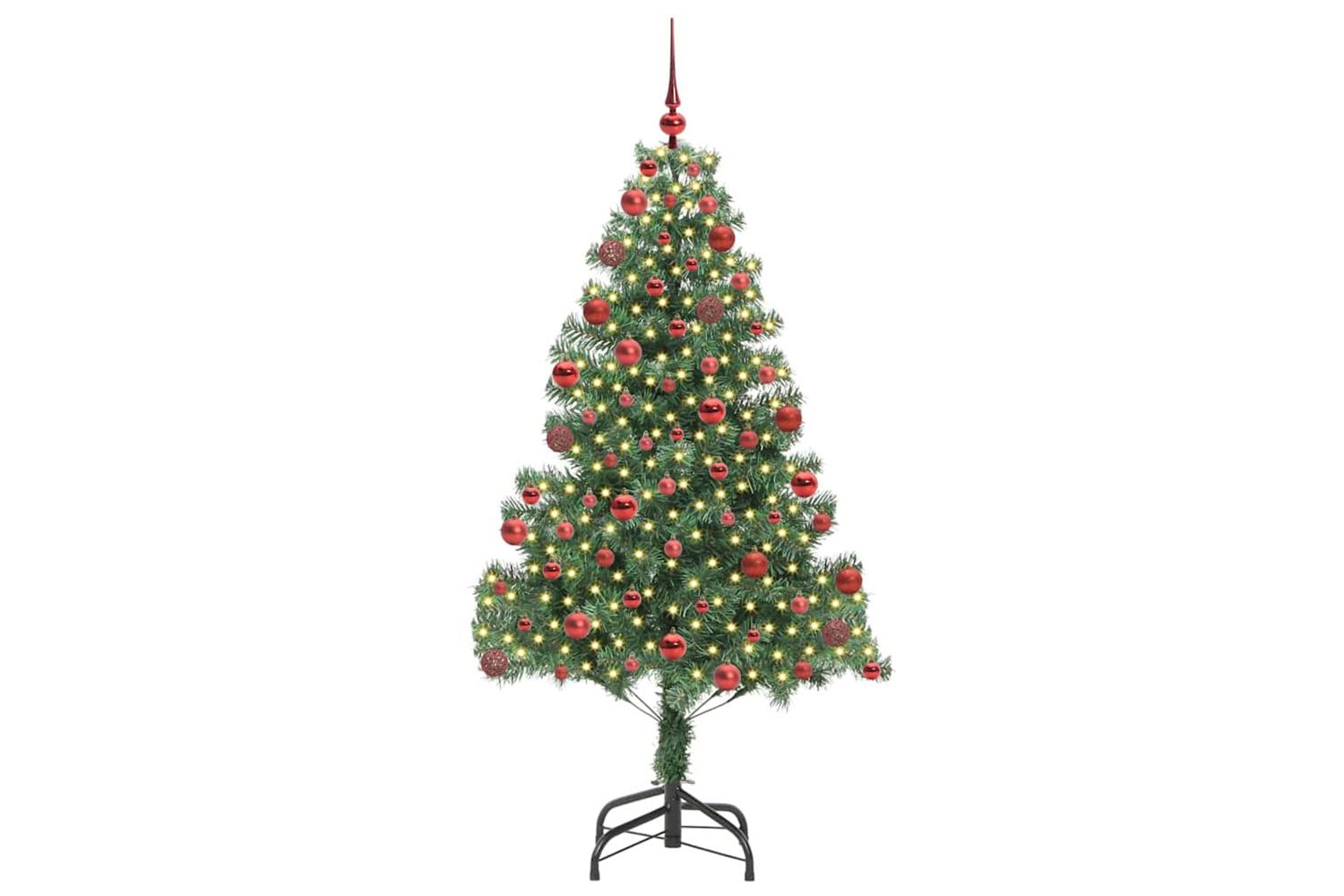 Vidaxl Christmas Tree With 300 Leds With Stand Green 180 Cm Pvc-3
