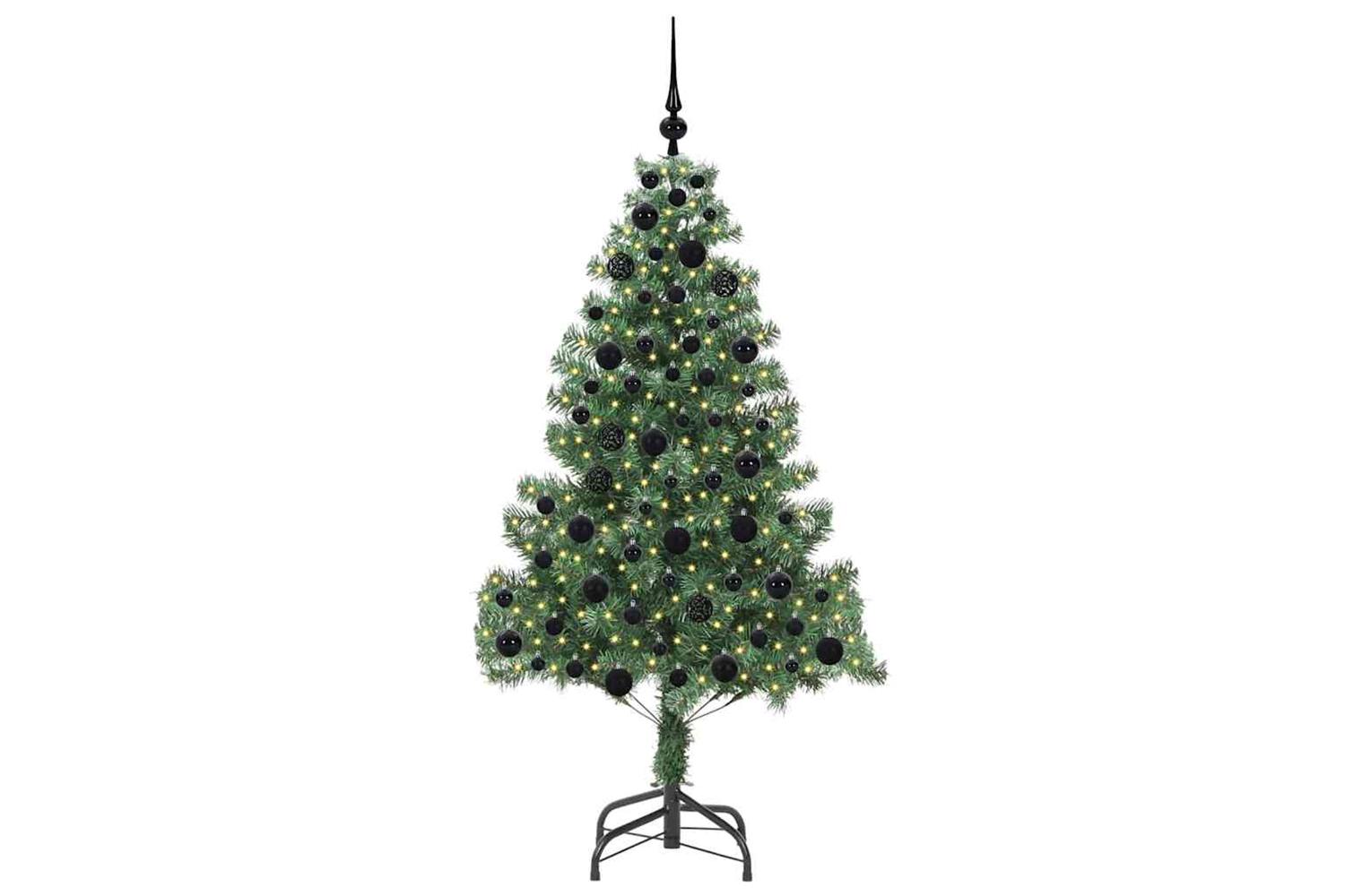 Vidaxl Christmas Tree With 300 Leds With Stand Green 180 Cm Pvc-3