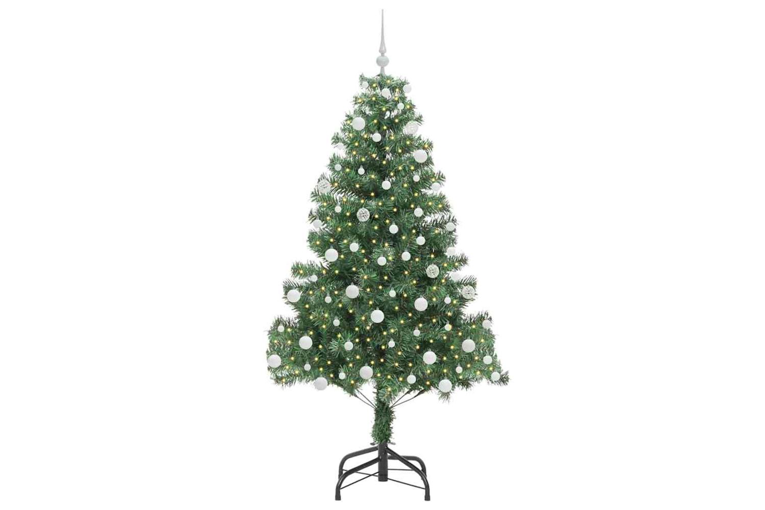 Vidaxl Christmas Tree With 300 Leds With Stand Green 180 Cm Pvc-3