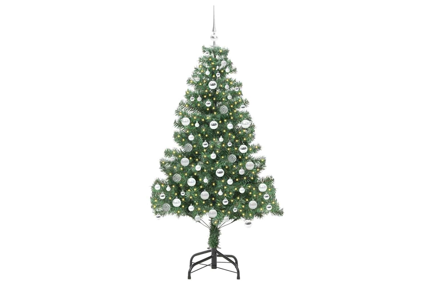Vidaxl Christmas Tree With 300 Leds With Stand Green 180 Cm Pvc-3