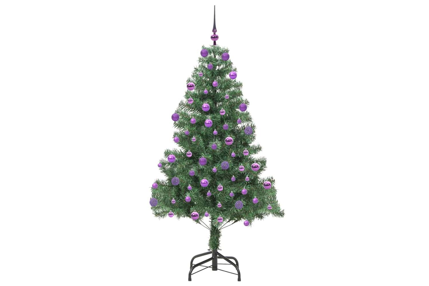 Vidaxl Christmas Tree With 300 Leds With Stand Green 180 Cm Pvc-4