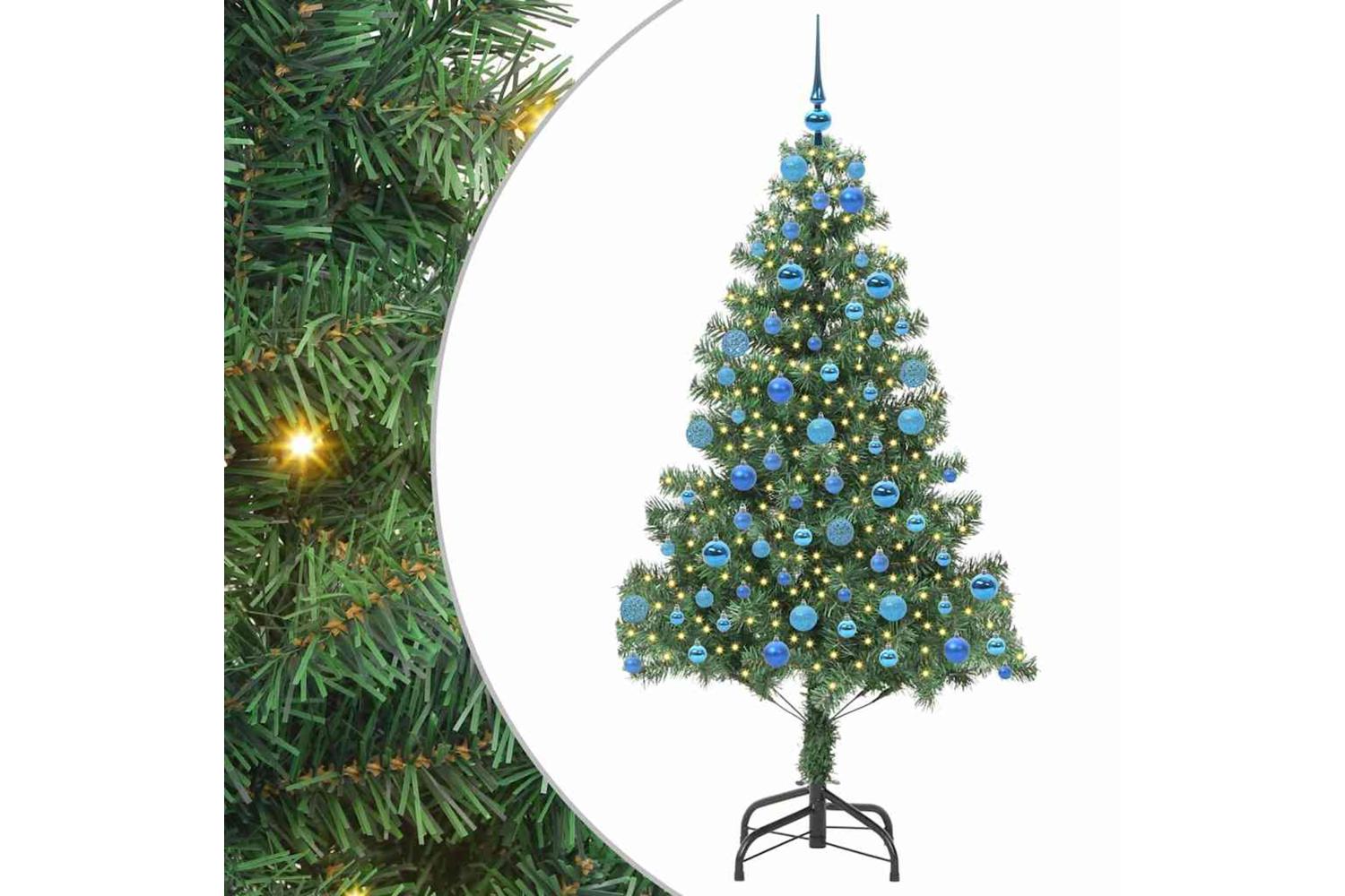 Vidaxl Christmas Tree With 300 Leds With Stand Green 180 Cm Pvc-2