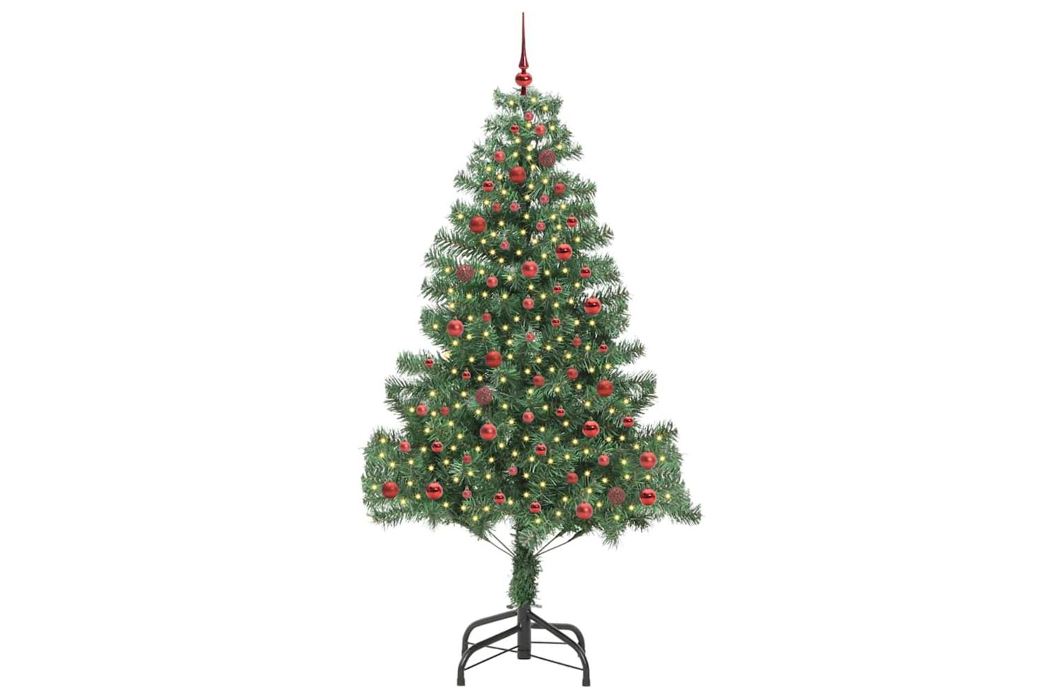 Vidaxl Christmas Tree With 300 Leds With Stand Green 210 Cm Pvc-3