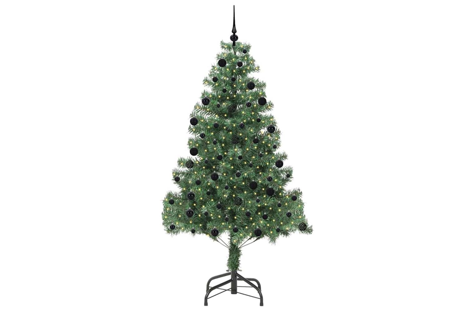 Vidaxl Christmas Tree With 300 Leds With Stand Green 210 Cm Pvc-3