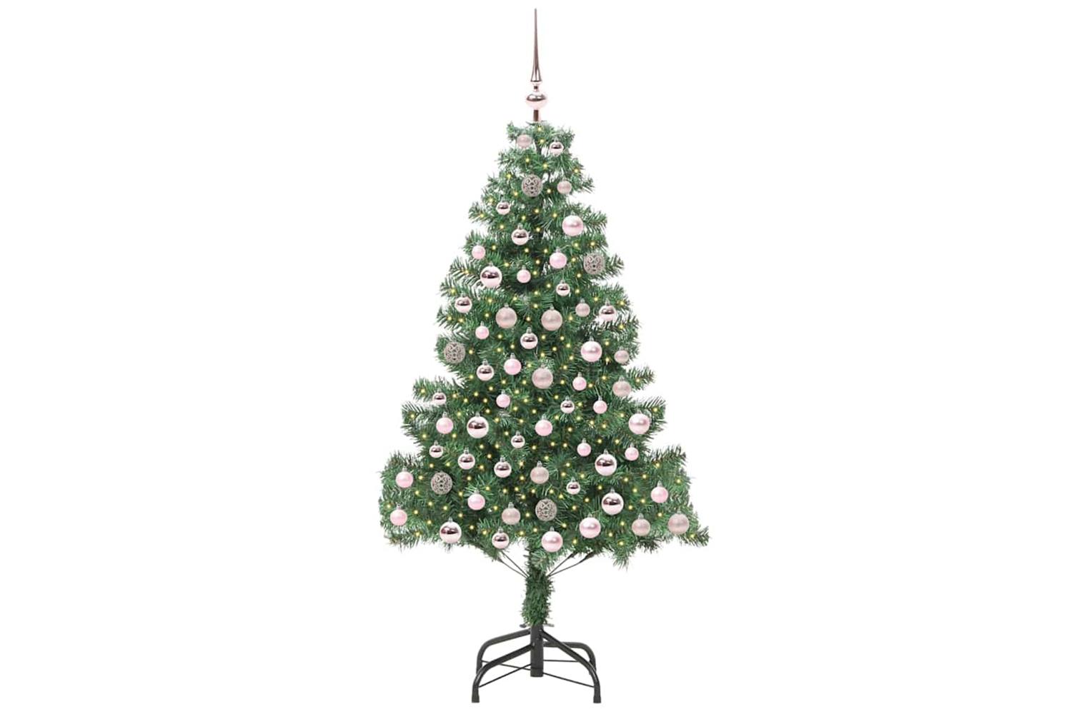 Vidaxl Christmas Tree With 300 Leds With Stand Green 210 Cm Pvc-3