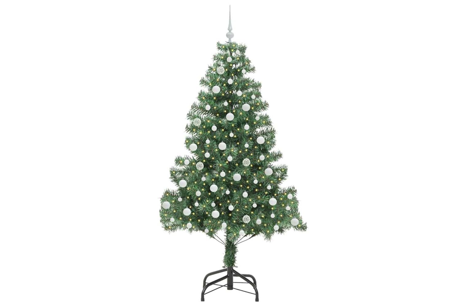 Vidaxl Christmas Tree With 300 Leds With Stand Green 210 Cm Pvc-3