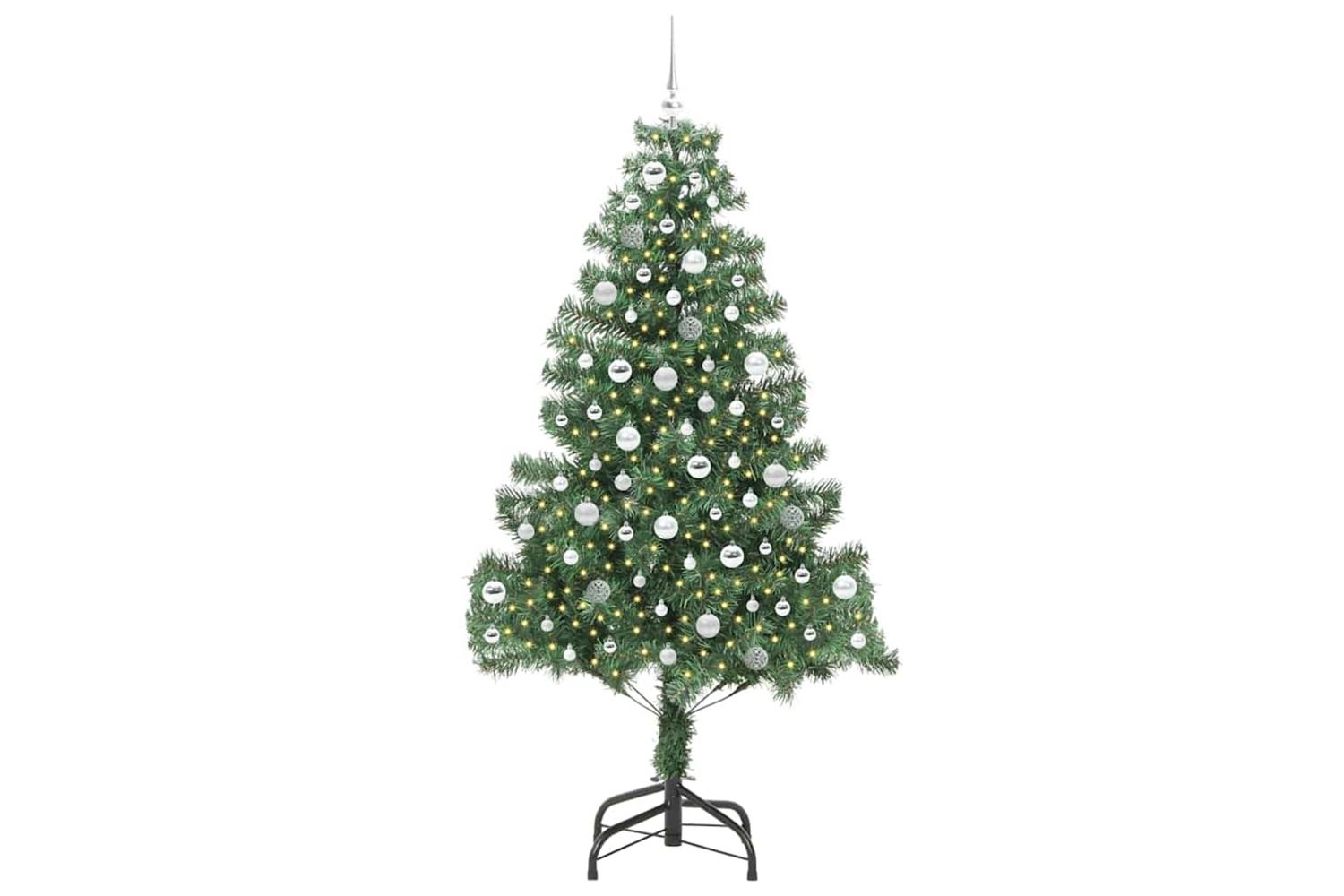 Vidaxl Christmas Tree With 300 Leds With Stand Green 210 Cm Pvc-3