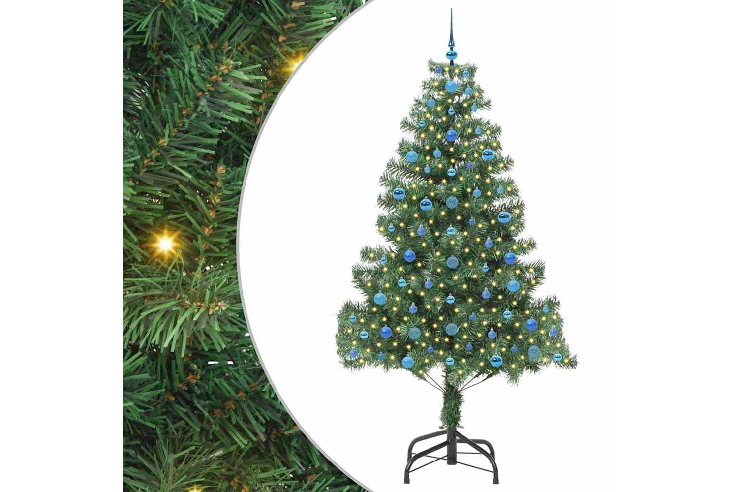 Vidaxl Christmas Tree With 300 Leds With Stand Green 210 Cm Pvc-2