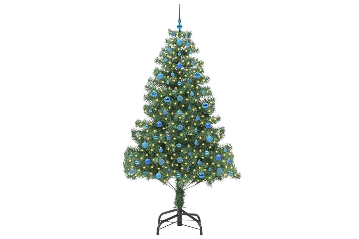 Vidaxl Christmas Tree With 300 Leds With Stand Green 210 Cm Pvc-3