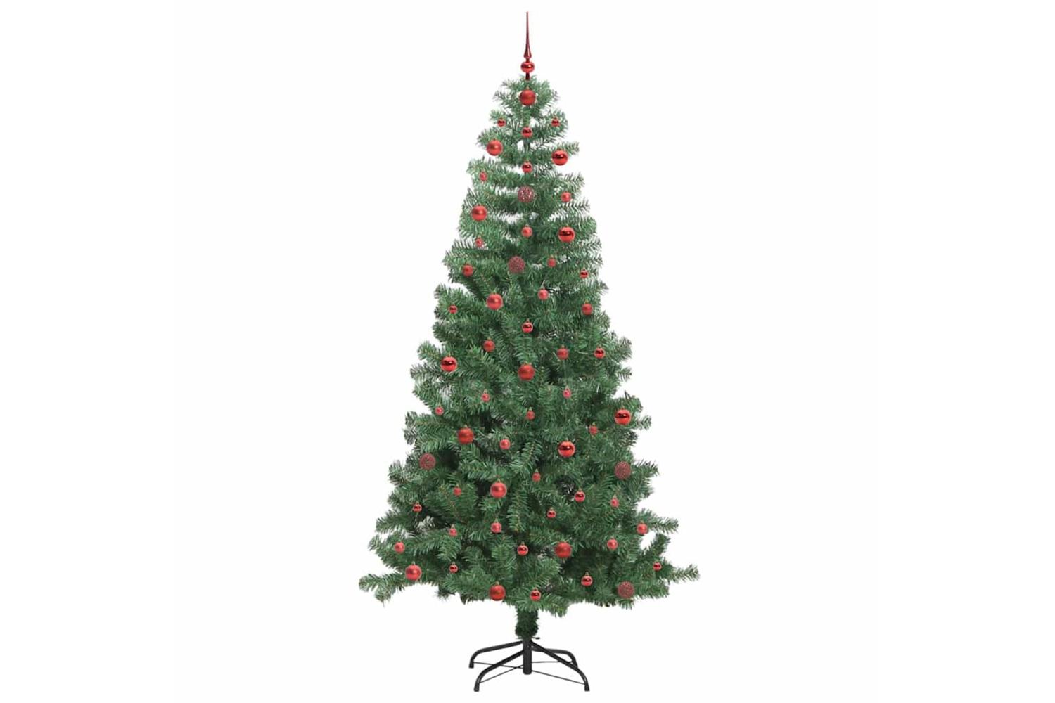 Vidaxl Christmas Tree With 300 Leds With Stand Green 240 Cm Pvc-4