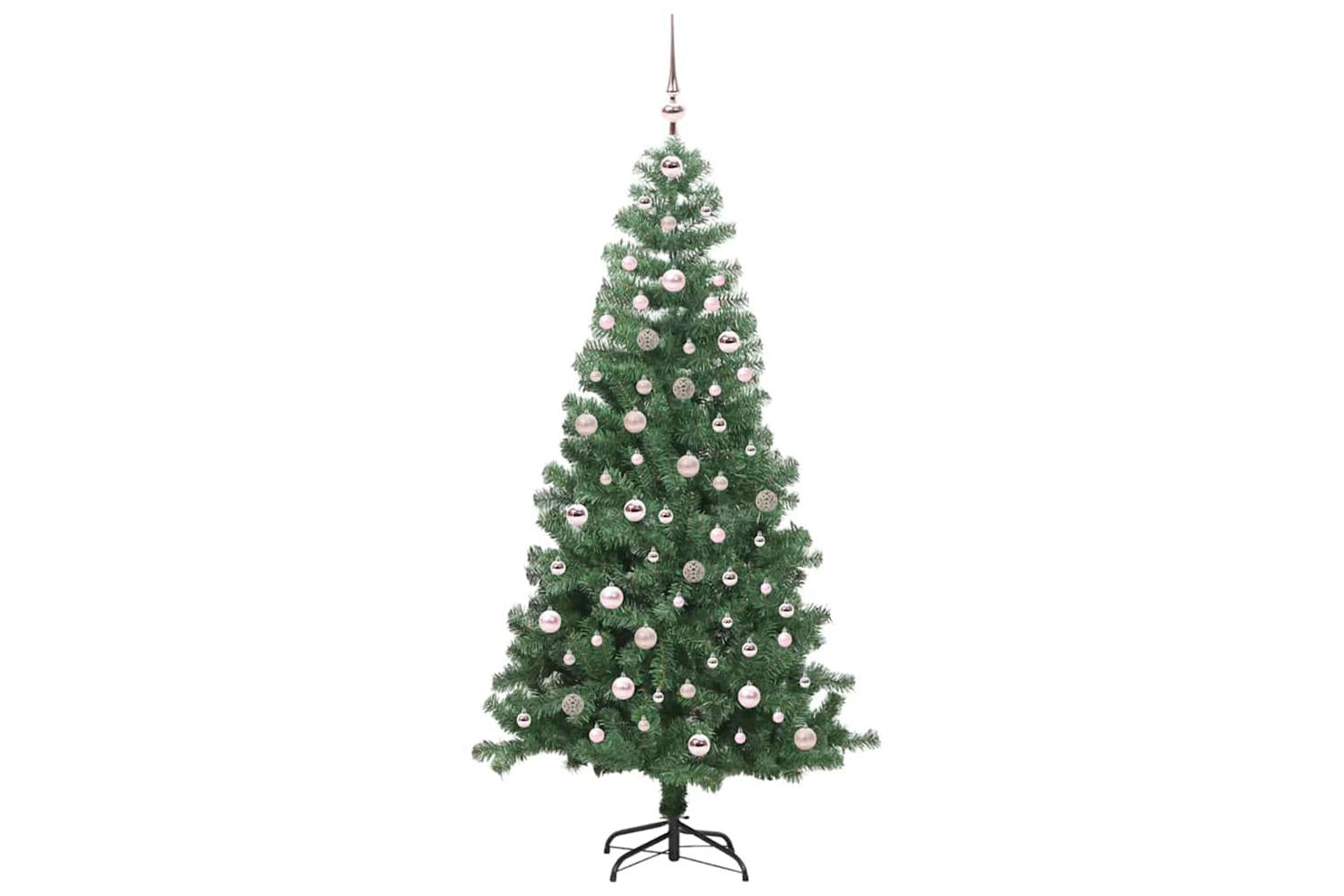 Vidaxl Christmas Tree With 300 Leds With Stand Green 240 Cm Pvc-4